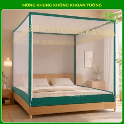 Màn Khung Cao Cấp Cho Giường 1m6 – Không Cần Khoan Tường