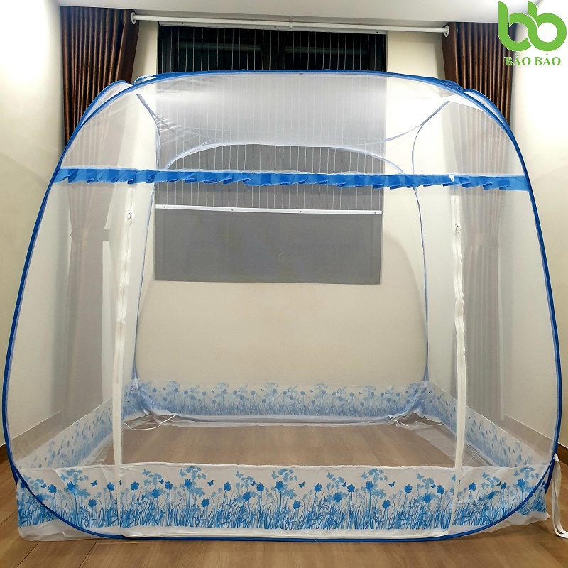 màn chụp đỉnh vuông 1m4 chân viền xanh