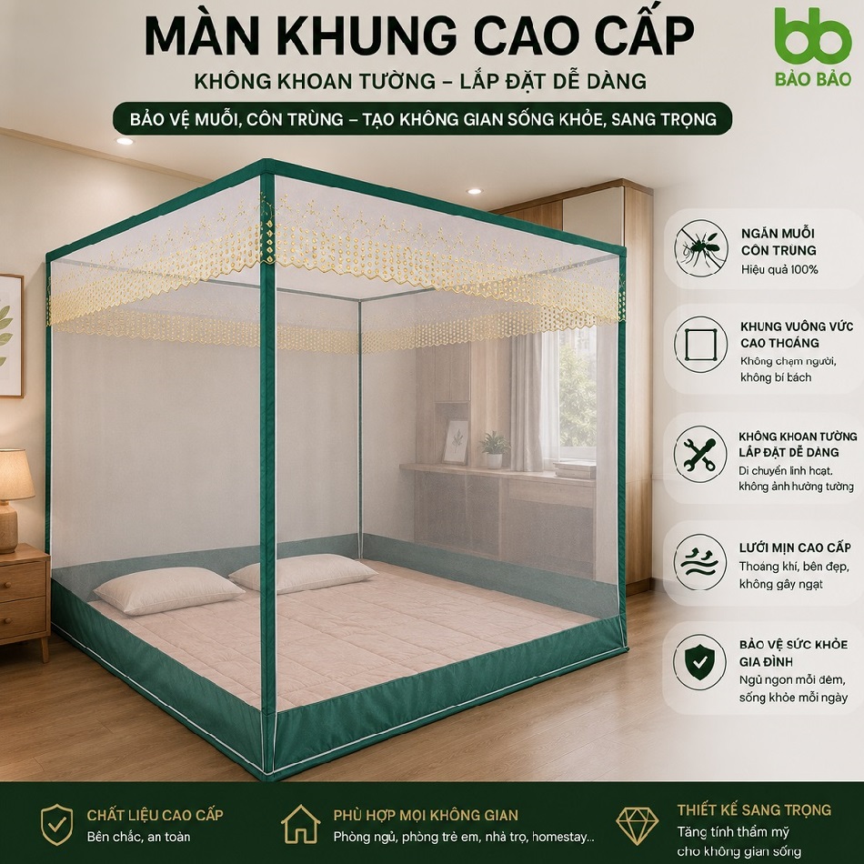 màn khung không khoan tường